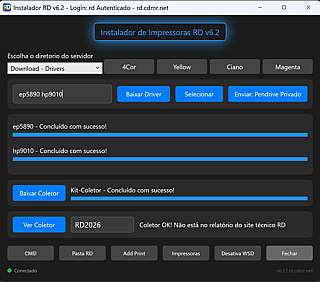 Screenshot do Instalador RD v6.2